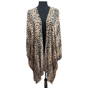 Forever 21 Leopard Cheetah Print Open Front Kimono One Size Beachy Boho Festival